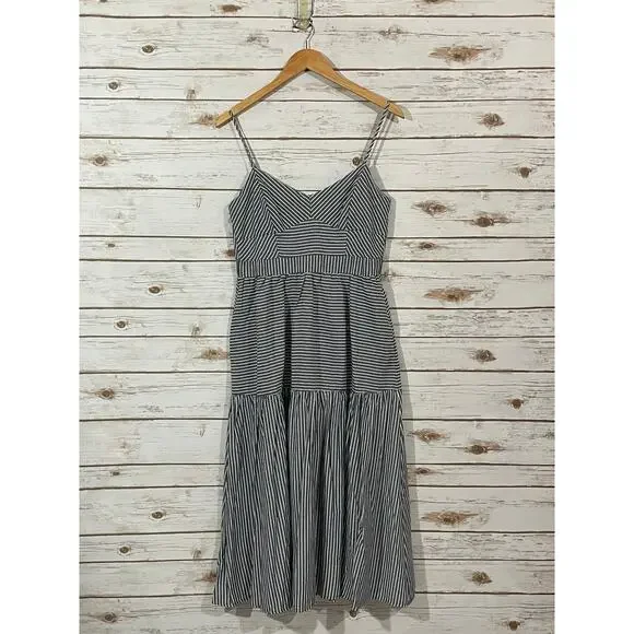 NWT Lush Navy Stripe Midi Dress - Medium - Picture 9 of 10